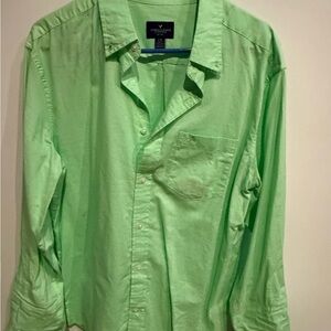 American Eagle Outfitters Light Green Casual Shirt